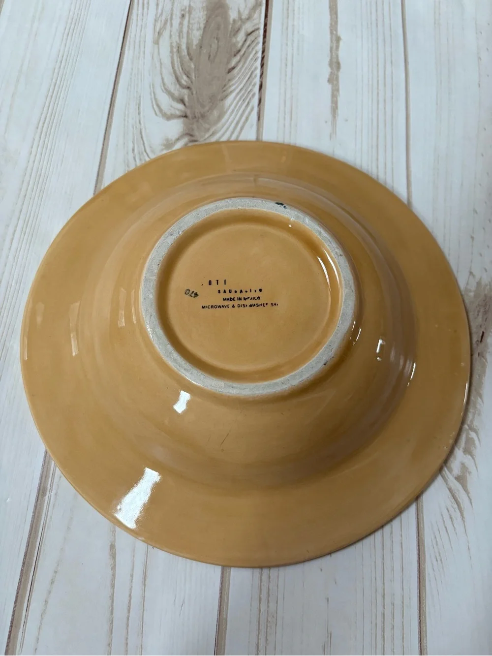 Pottery Barn Sausalito Amber large rim soup bowl